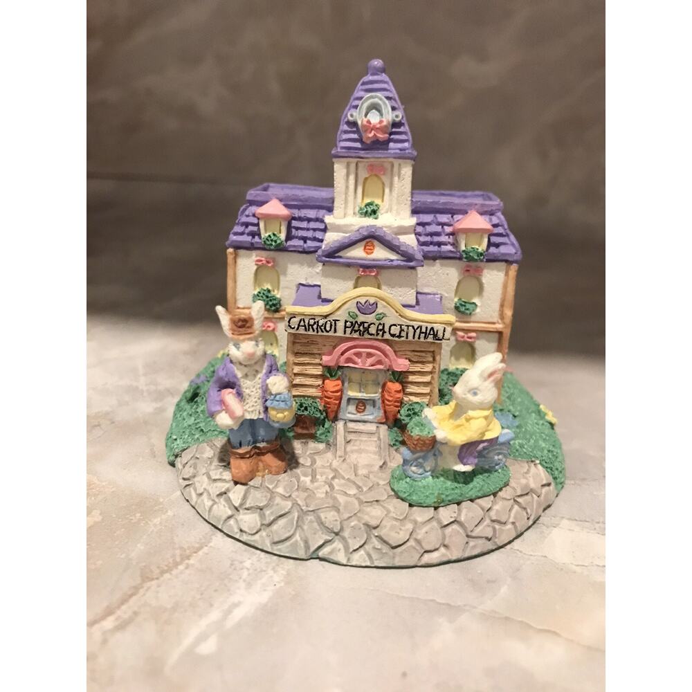 VINTAGE 1994 CARROT PATCH COLLECTION " Carrot Patch City Hall" Easter decoration